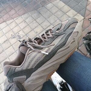 Yeezy Athletic Shoes in Gray and Tan